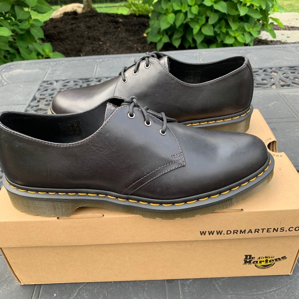 DR. MARTENS GUNMETAL ORLEANS WP LEATHER OXFORD - Picture 7 of 12